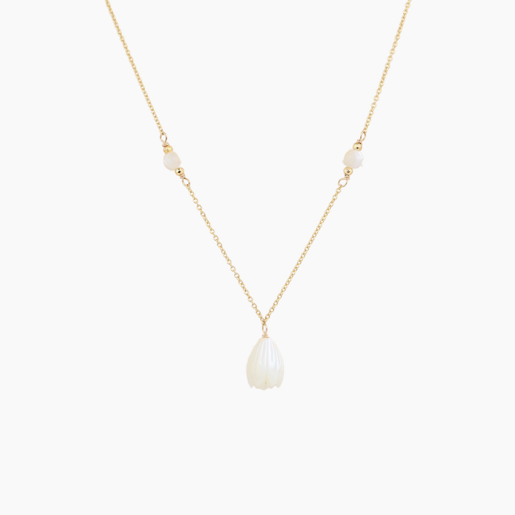 Sarah White Pikake Necklace