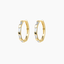 Load image into Gallery viewer, Aquamarine Hoop Earrings