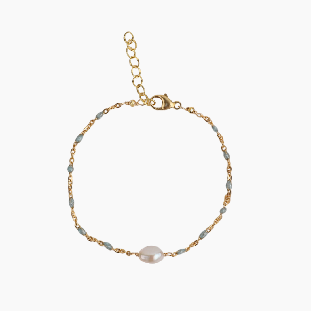 Hanalei White Keshi Pearl Bracelet