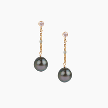 Load image into Gallery viewer, Bella Tahitian Pearl Earrings