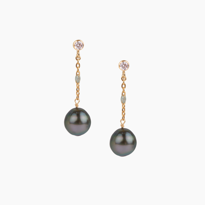 Bella Tahitian Pearl Earrings