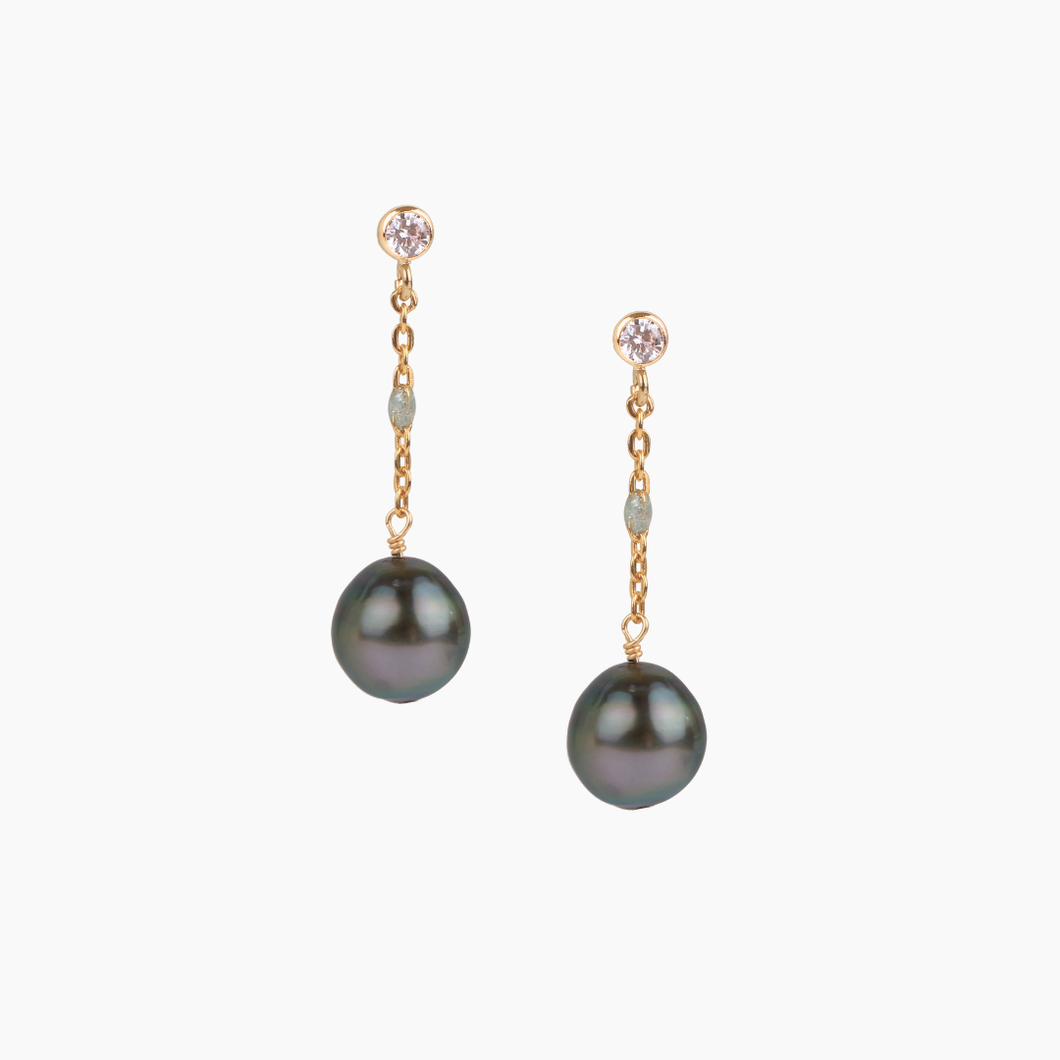 Bella Tahitian Pearl Earrings