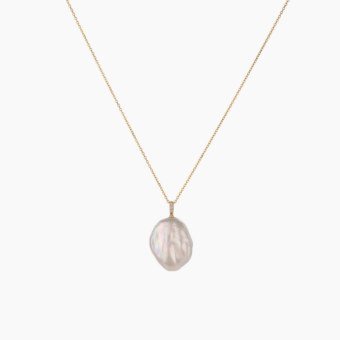 Orion Keshi Pearl Diamond Necklace