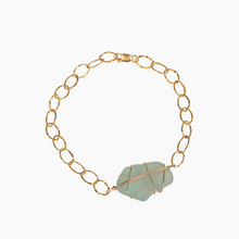 Load image into Gallery viewer, Blue Sea Glass Bracelet