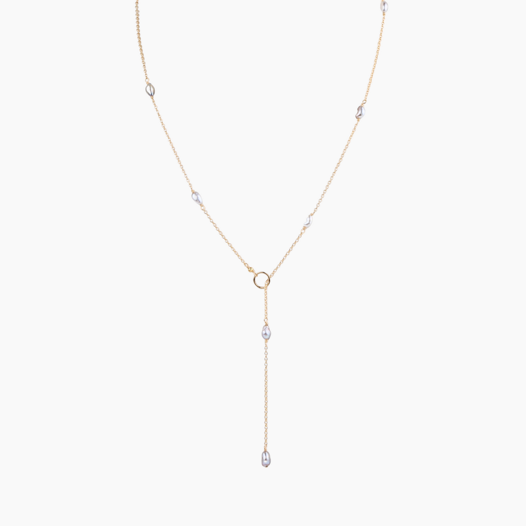 Delmar Pearl Lariat Necklace