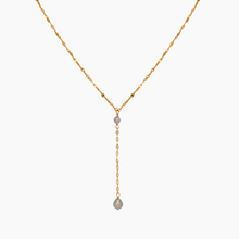Load image into Gallery viewer, Akari Akoya Keshi Pearl Y Necklace