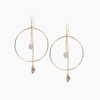 Rory Hoop Shell Earrings