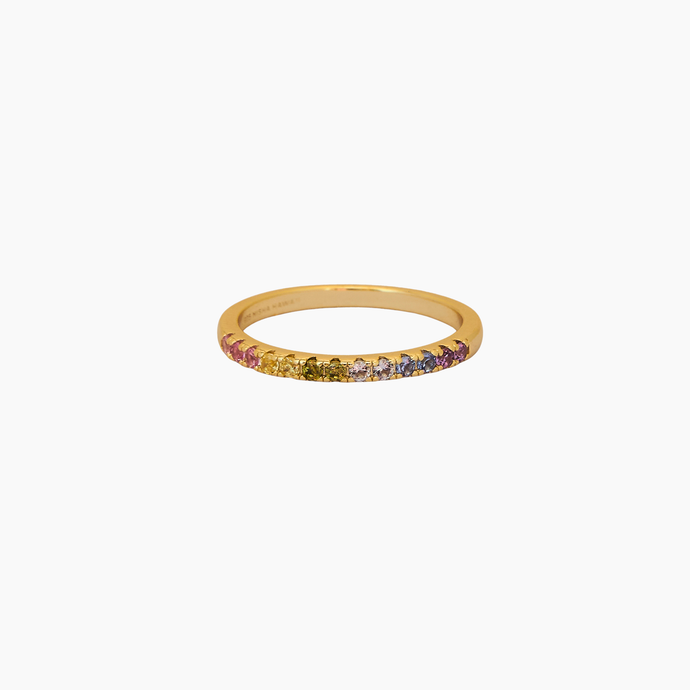 Rainbow Pave Ring