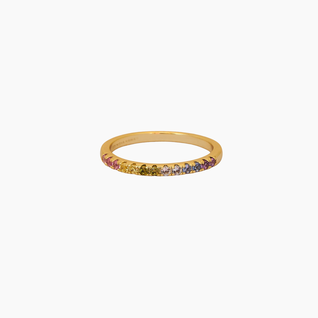 Rainbow Pave Ring