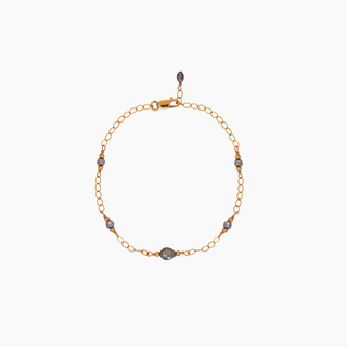 Sakura Gunmetal Tahitian Keshi Pearl Bracelet
