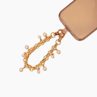Savannah White Pearl Bag Chain