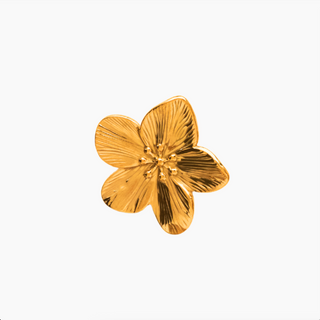 Gold flower-shaped brooch