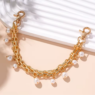 Savannah White Pearl Bag Chain