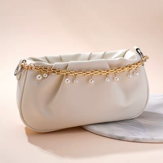 Savannah White Pearl Bag Chain