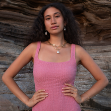 Load image into Gallery viewer, Luxe Long White Flameball Pearl Necklace