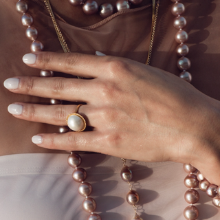 Mabe White Pearl Ring