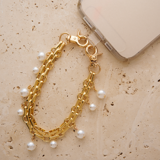 Savannah White Pearl Bag Chain