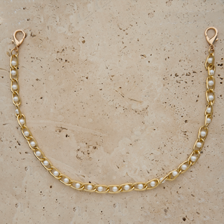 White Pearl Chain Bag Charm