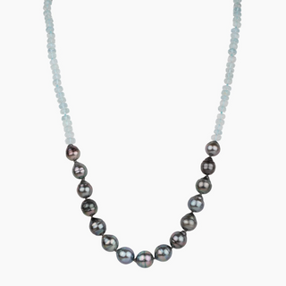 Mana Nui Aquamarine Tahitian Pearl Necklace