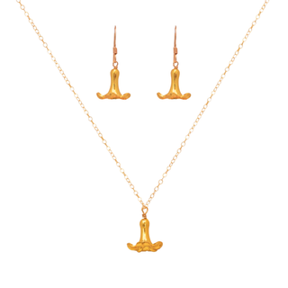 Single Puakenikeni Necklace & Earrings Set