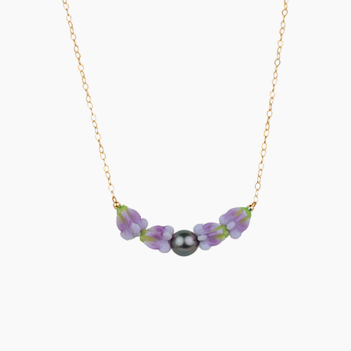 Purple Crown Tahitian Pearl Necklace
