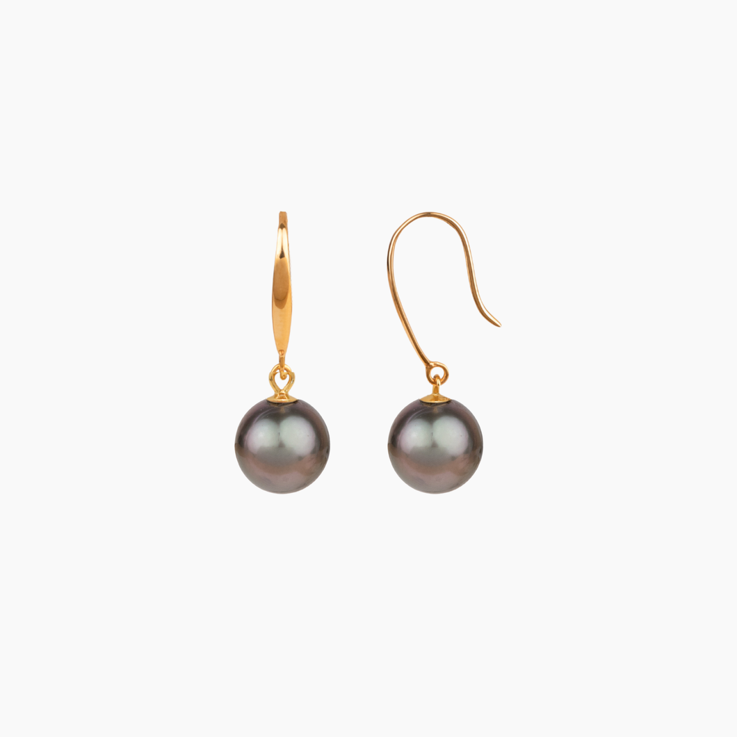 Tahitian Pearl French Earrings