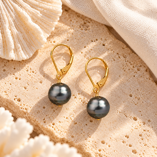 Tahitan Pearl Leverback Earrings