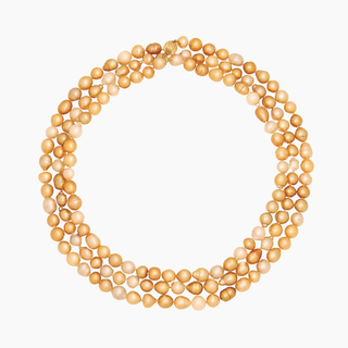 Golden south sea pearl strand with gold clasp