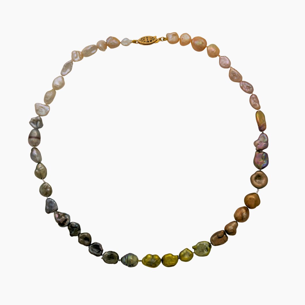 Tracey Rainbow Keshi Pearl Strand