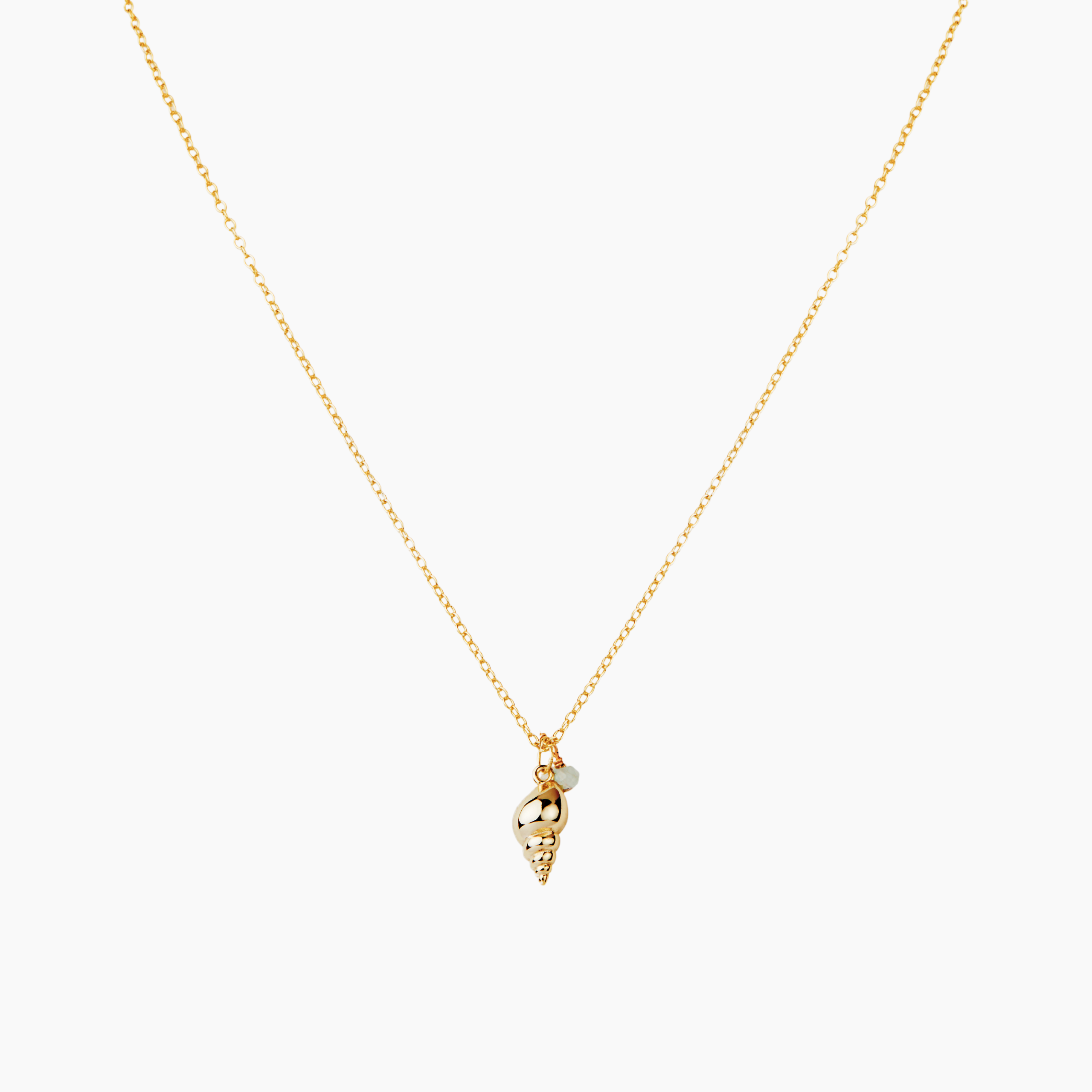 Lara Aquamarine Shell Necklace