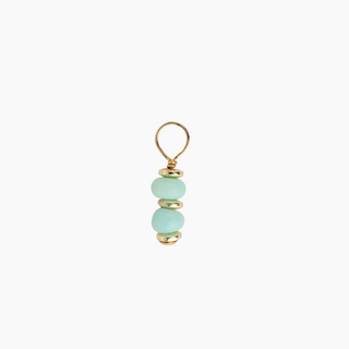 Blue Opal Charm in gold