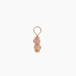 Pink Opal Charm in gold