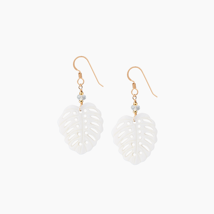 Monstera Aquamarine Earring