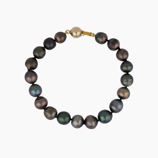 Tahitian knotted pearl bracelet, handmade in Hawaii by Misha Hawaii