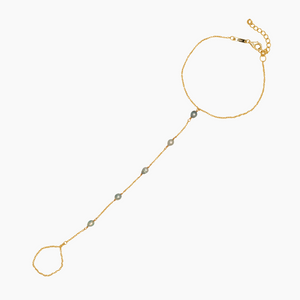 Akoya Keshi Pearl Hand Chain Bracelet