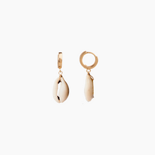 Load image into Gallery viewer, Cowrie Shell Huggies