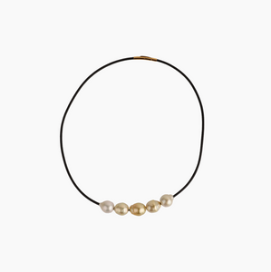 Bond Leather Ombre Golden South Sea Necklace
