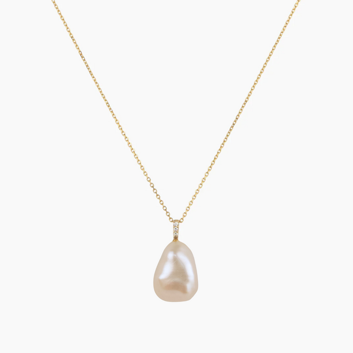 Ellie Keshi Pearl Diamond Necklace