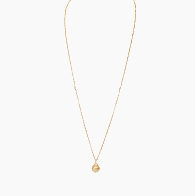Lena Golden Pearl Necklace
