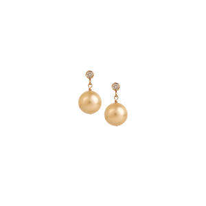 Naomi Golden South Sea Drop Studs