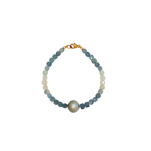 Ombré Aquamarine Tahitian Pearl Bracelet