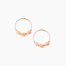 画像をギャラリービューアに読み込む, Flora Pink Pikake Hoop Earrings