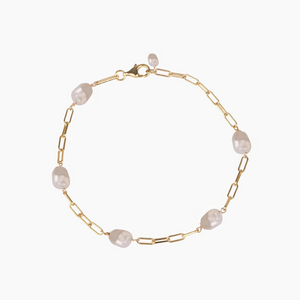 Kamala Keshi White Pearl Bracelet