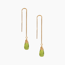 Load image into Gallery viewer, Peridot Threader Earrings