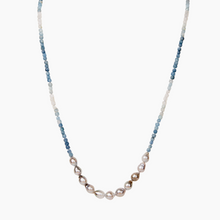 Load image into Gallery viewer, Selena Ombré Aquamarine Tahitian Pearl Necklace