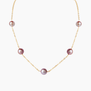 Petite Carmen Pink Pearl Necklace