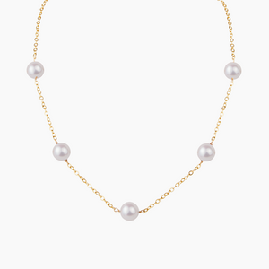 Petite Carmen White Pearl Necklace