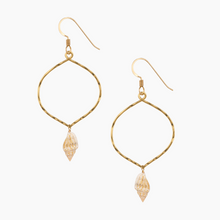 Load image into Gallery viewer, Lotus Shell Earrings