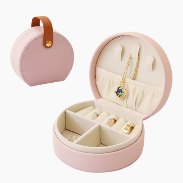 Round Pink Jewelry Box