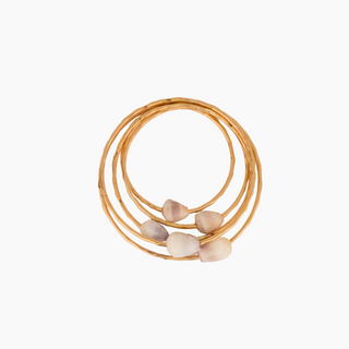 Baby Shell Bangle in gold made in Hawaii